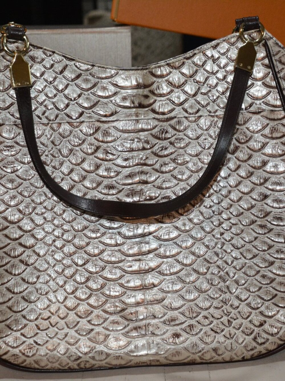 Brahmin Marianna Shoulder Tote Bag in Pearl Dogwood - Picture 3 of 3